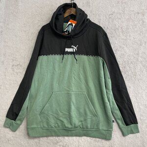 NEW Puma Men's XXL Green & Black Hoodie Pullover